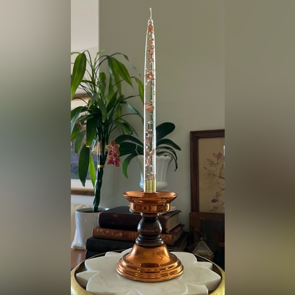 Vintage Coppercraft Guild Taunton, Mass, USA Copper + Wood Taper Candle Holder - Picture 9 of 9